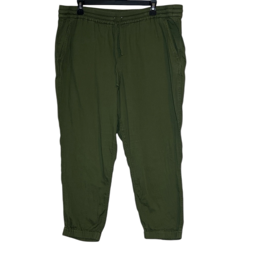 J.Crew Women’s Size 18 Olive Green Pull-On Jogger Pants 100% Cotton Casual